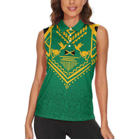 JLP Choose Jamaica Women Sleeveless Polo Shirt - Wonder Print Shop