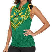 JLP Choose Jamaica Women Sleeveless Polo Shirt - Wonder Print Shop