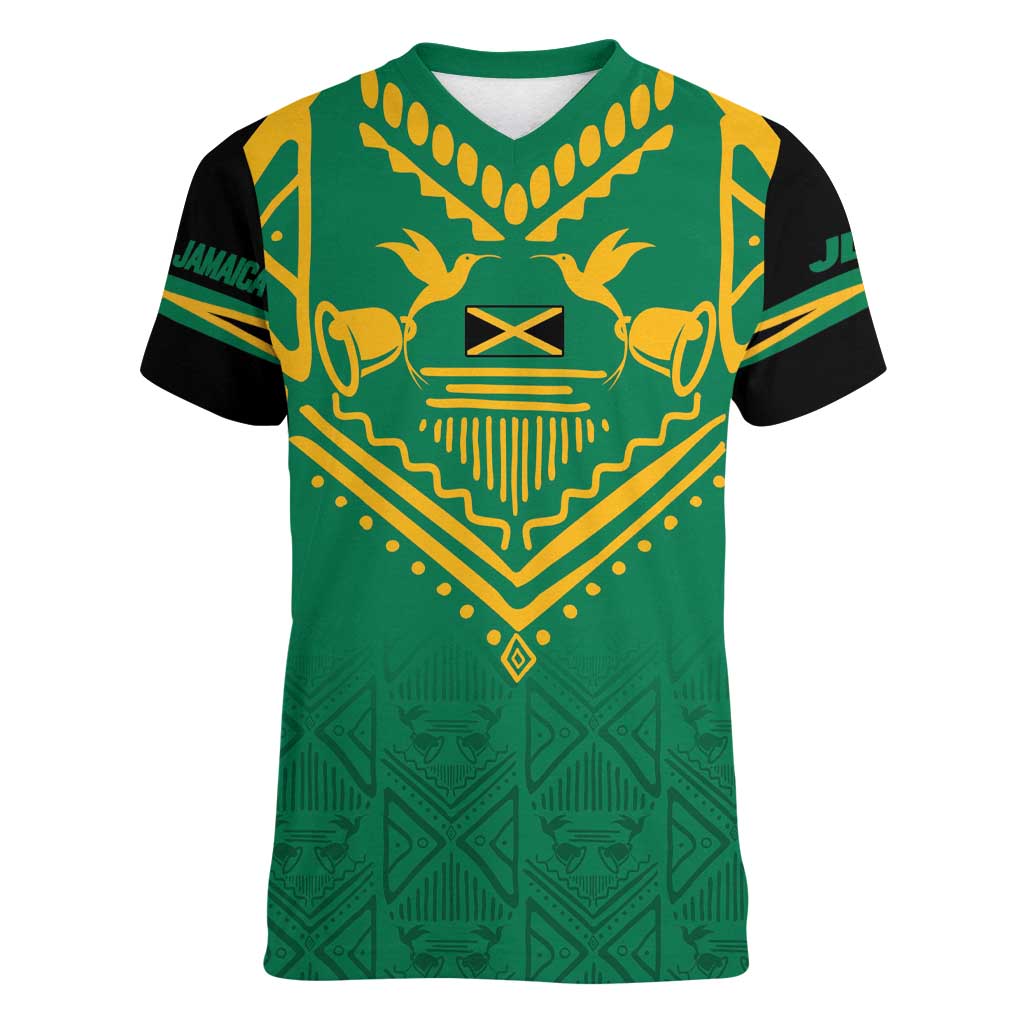 JLP Choose Jamaica Women V-Neck T-Shirt - Wonder Print Shop