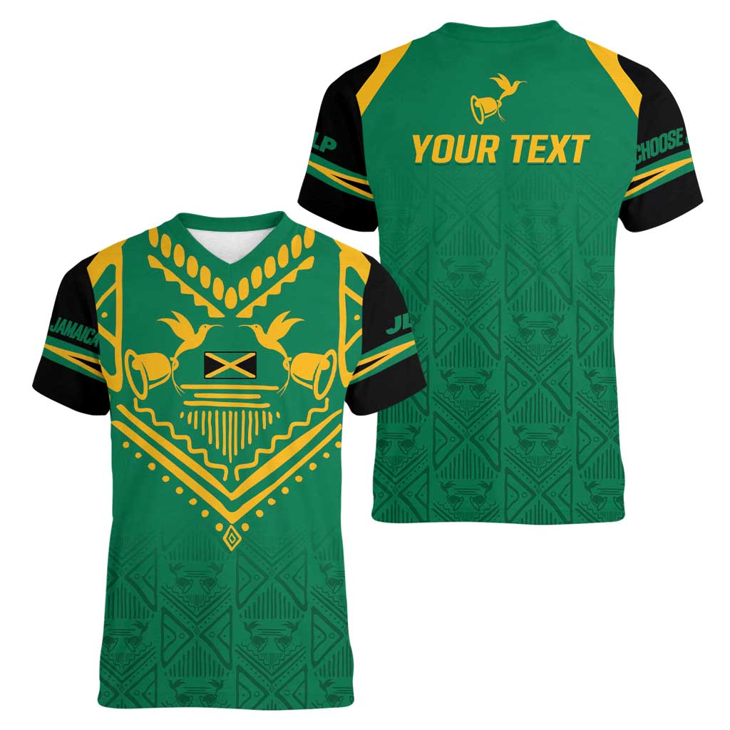 JLP Choose Jamaica Women V-Neck T-Shirt - Wonder Print Shop