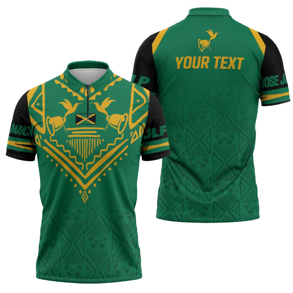 JLP Choose Jamaica Zipper Polo Shirt - Wonder Print Shop