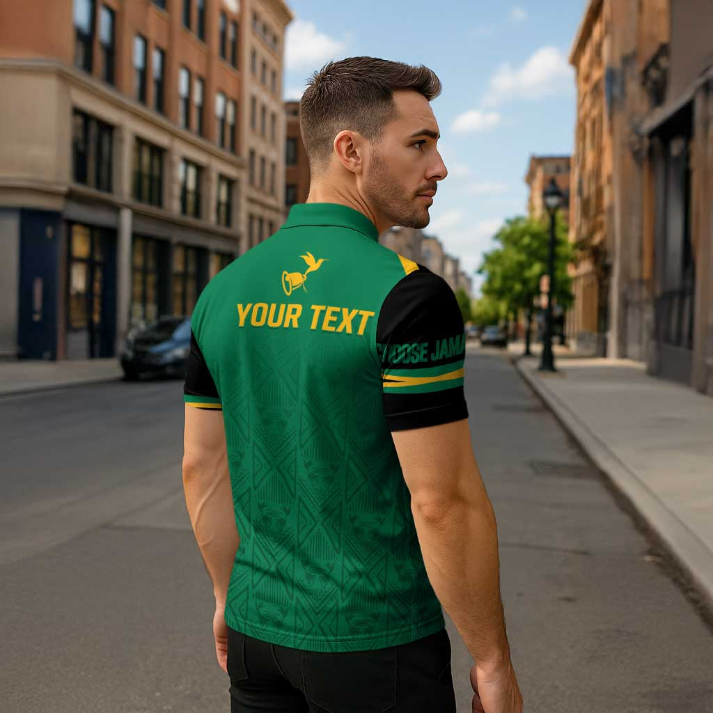 JLP Choose Jamaica Zipper Polo Shirt - Wonder Print Shop