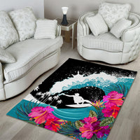 Hawaii Surfing Area Rug Triple Crown Rides The Waves LT7 - Wonder Print Shop