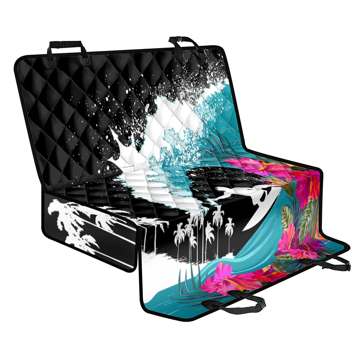 Hawaii Surfing Back Car Seat Cover Triple Crown Rides The Waves LT7 - Wonder Print Shop