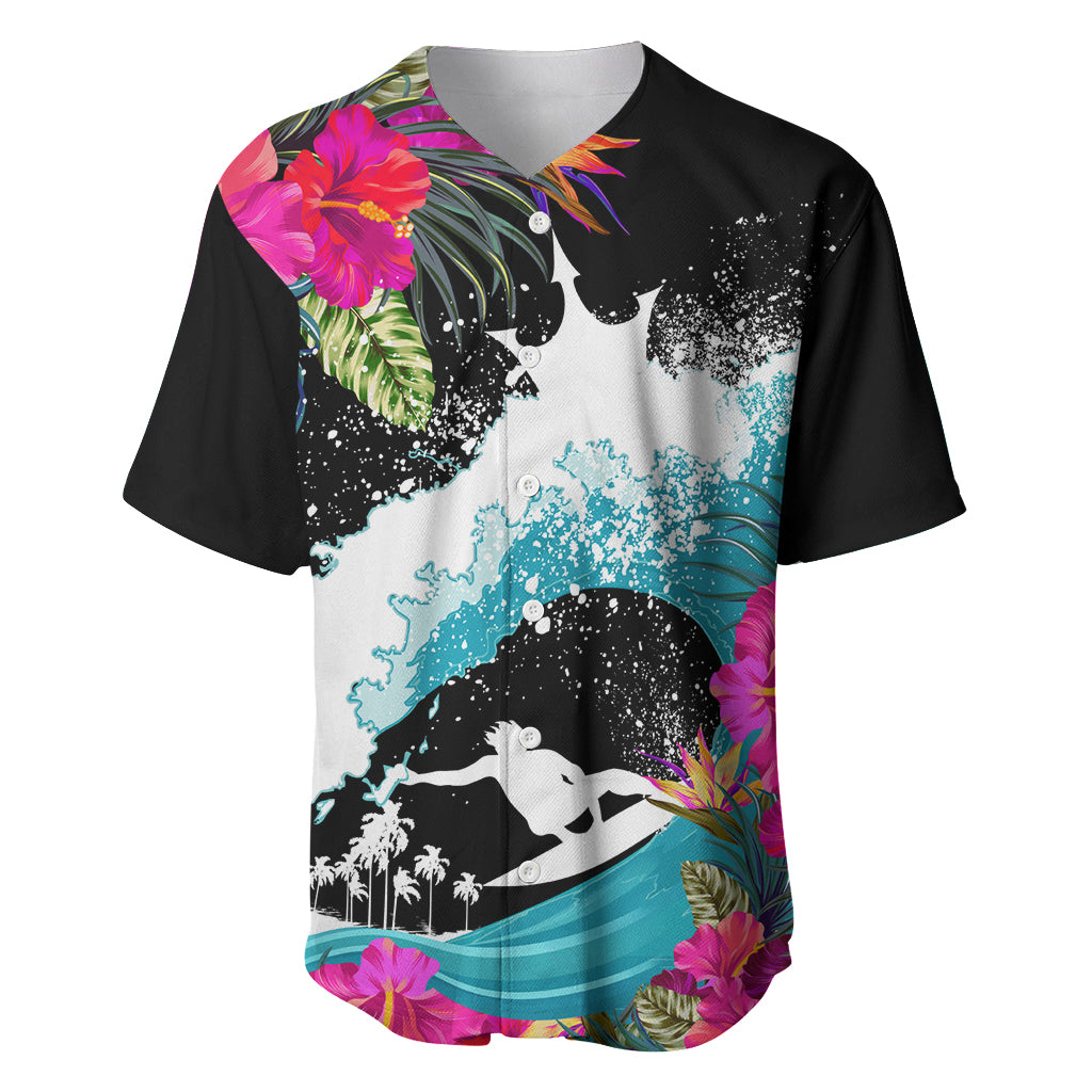 Hawaii Surfing Baseball Jersey Triple Crown Rides The Waves LT7 - Wonder Print Shop