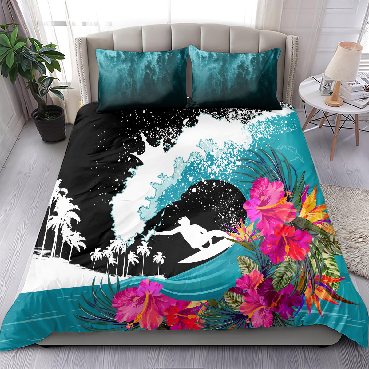 Hawaii Surfing Bedding Set Triple Crown Rides The Waves LT7 - Wonder Print Shop