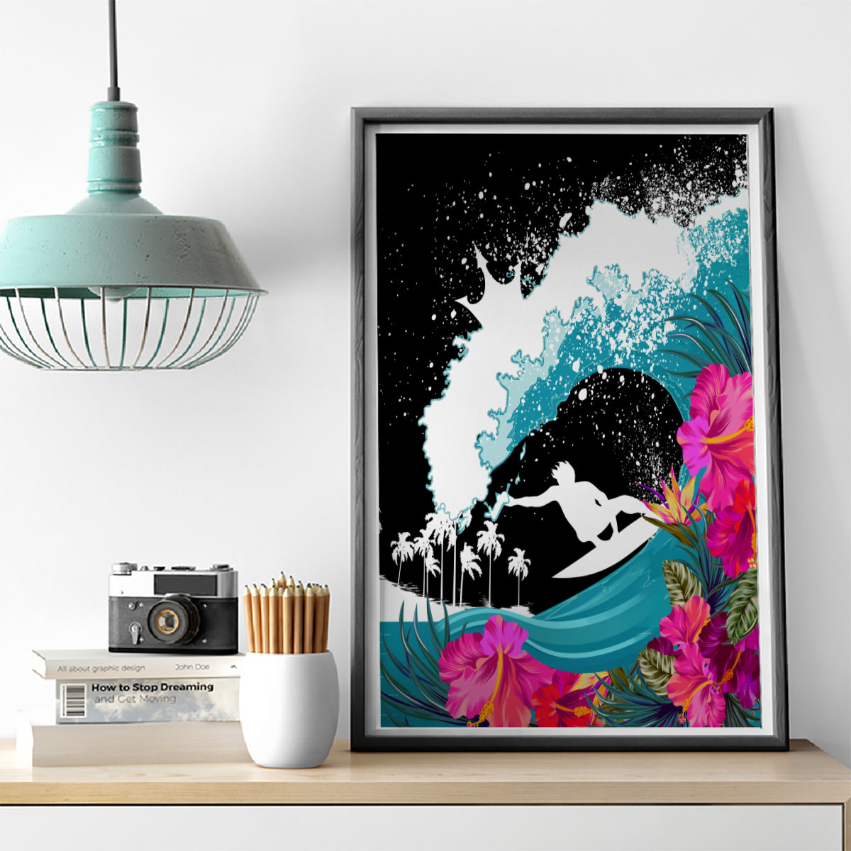 Hawaii Surfing Canvas Wall Art Triple Crown Rides The Waves LT7 - Wonder Print Shop