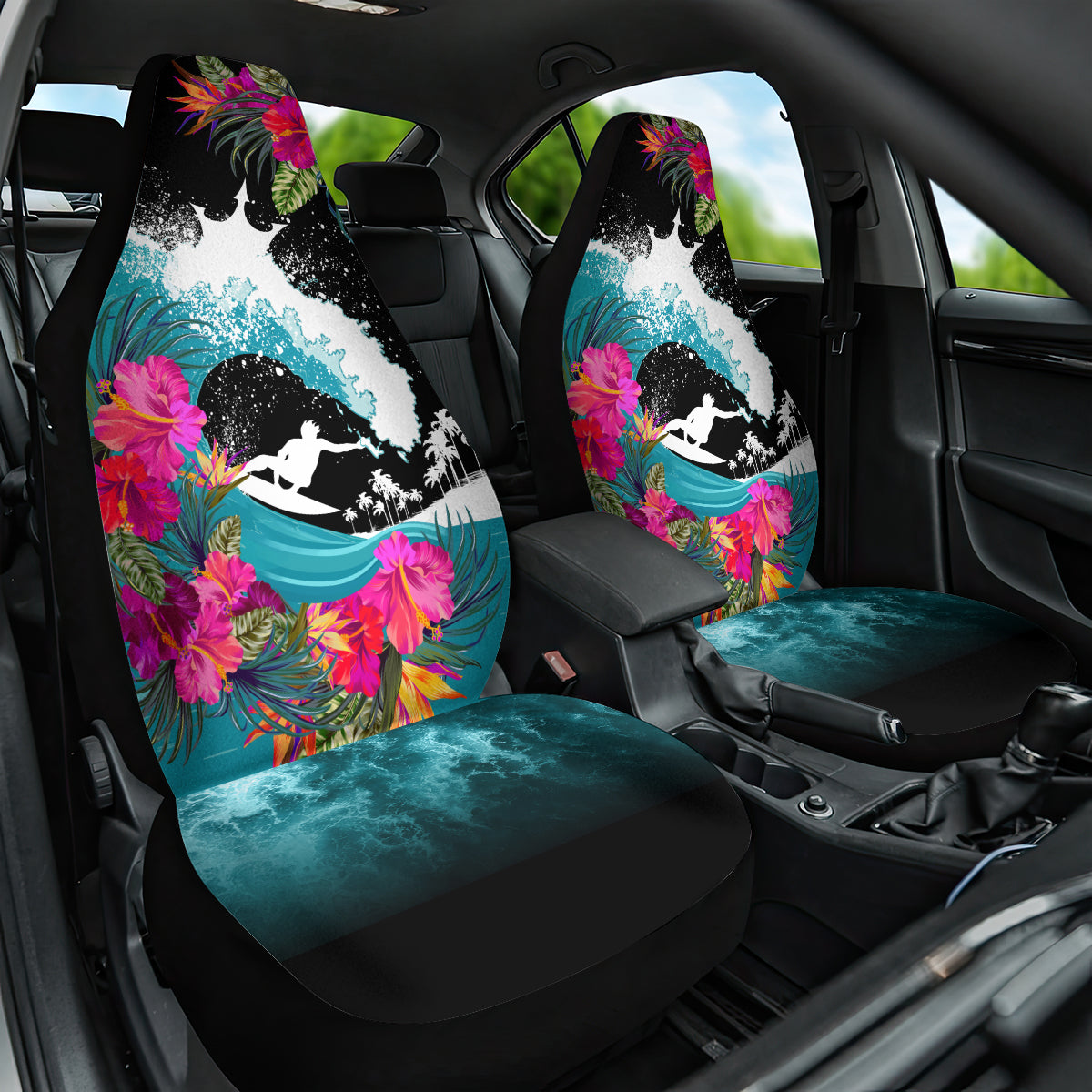 Hawaii Surfing Car Seat Cover Triple Crown Rides The Waves LT7 - Wonder Print Shop