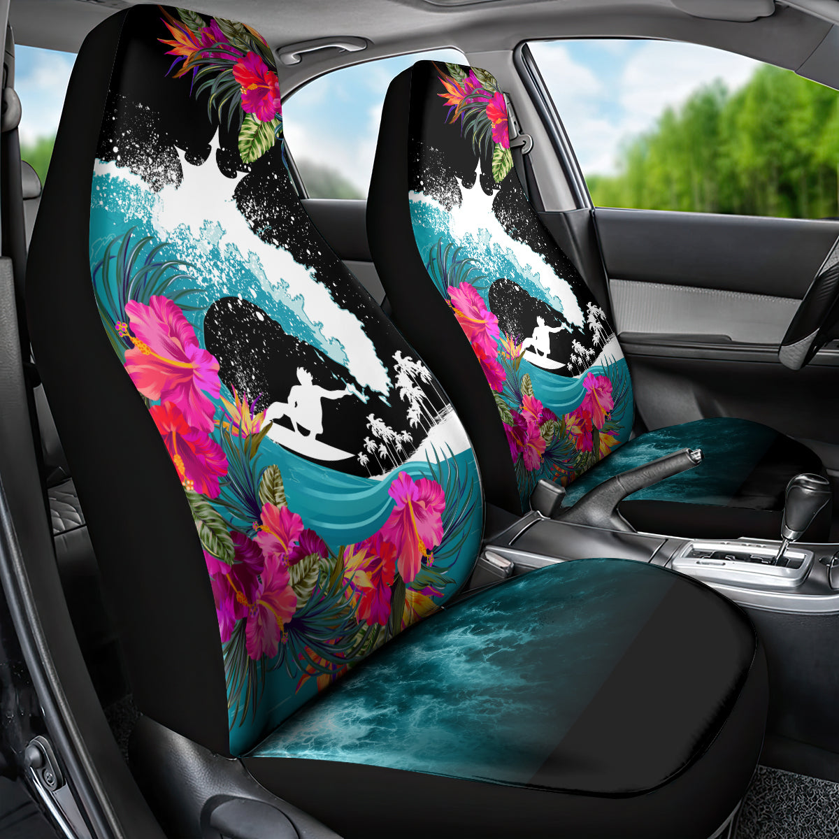 Hawaii Surfing Car Seat Cover Triple Crown Rides The Waves LT7 - Wonder Print Shop