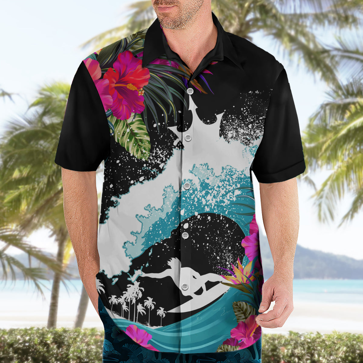 Hawaii Surfing Hawaiian Shirt Triple Crown Rides The Waves - Wonder Print Shop