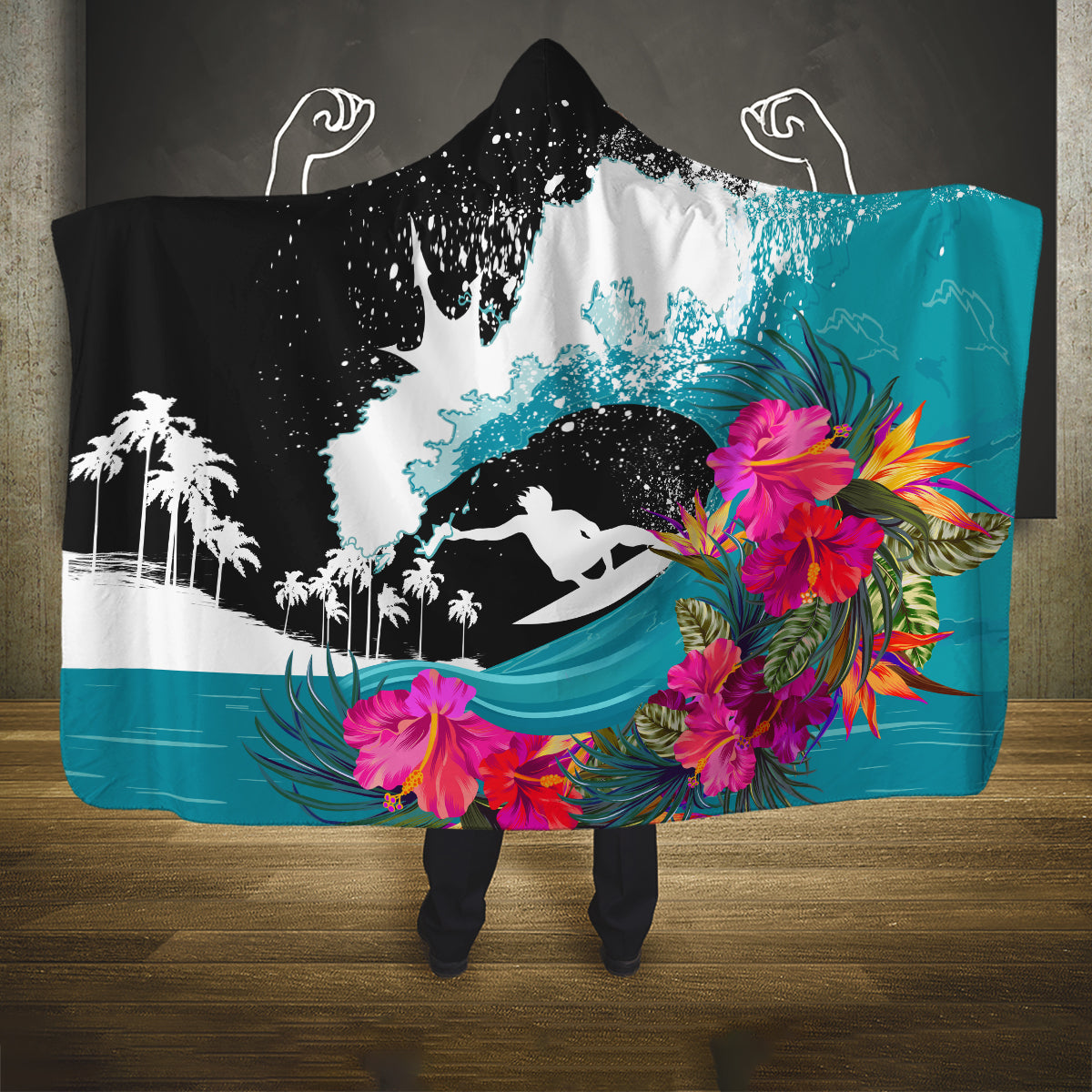 hawaii-surfing-hooded-blanket-triple-crown-rides-the-waves