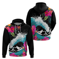 Hawaii Surfing Hoodie Triple Crown Rides The Waves - Wonder Print Shop