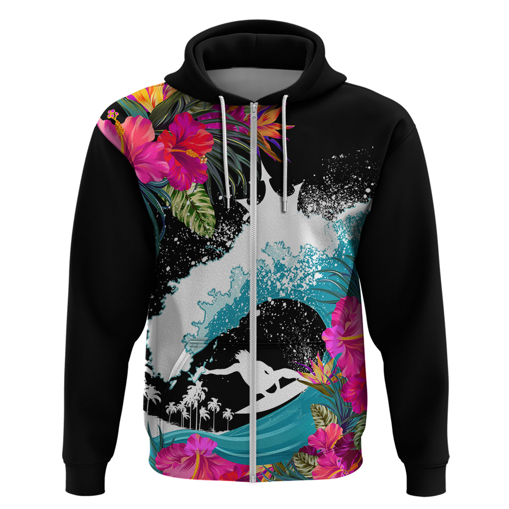 Hawaii Surfing Hoodie Triple Crown Rides The Waves - Wonder Print Shop