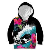 Hawaii Surfing Kid Hoodie Triple Crown Rides The Waves - Wonder Print Shop