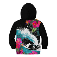 Hawaii Surfing Kid Hoodie Triple Crown Rides The Waves - Wonder Print Shop