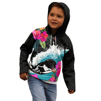 Hawaii Surfing Kid Hoodie Triple Crown Rides The Waves - Wonder Print Shop