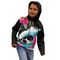 Hawaii Surfing Kid Hoodie Triple Crown Rides The Waves - Wonder Print Shop