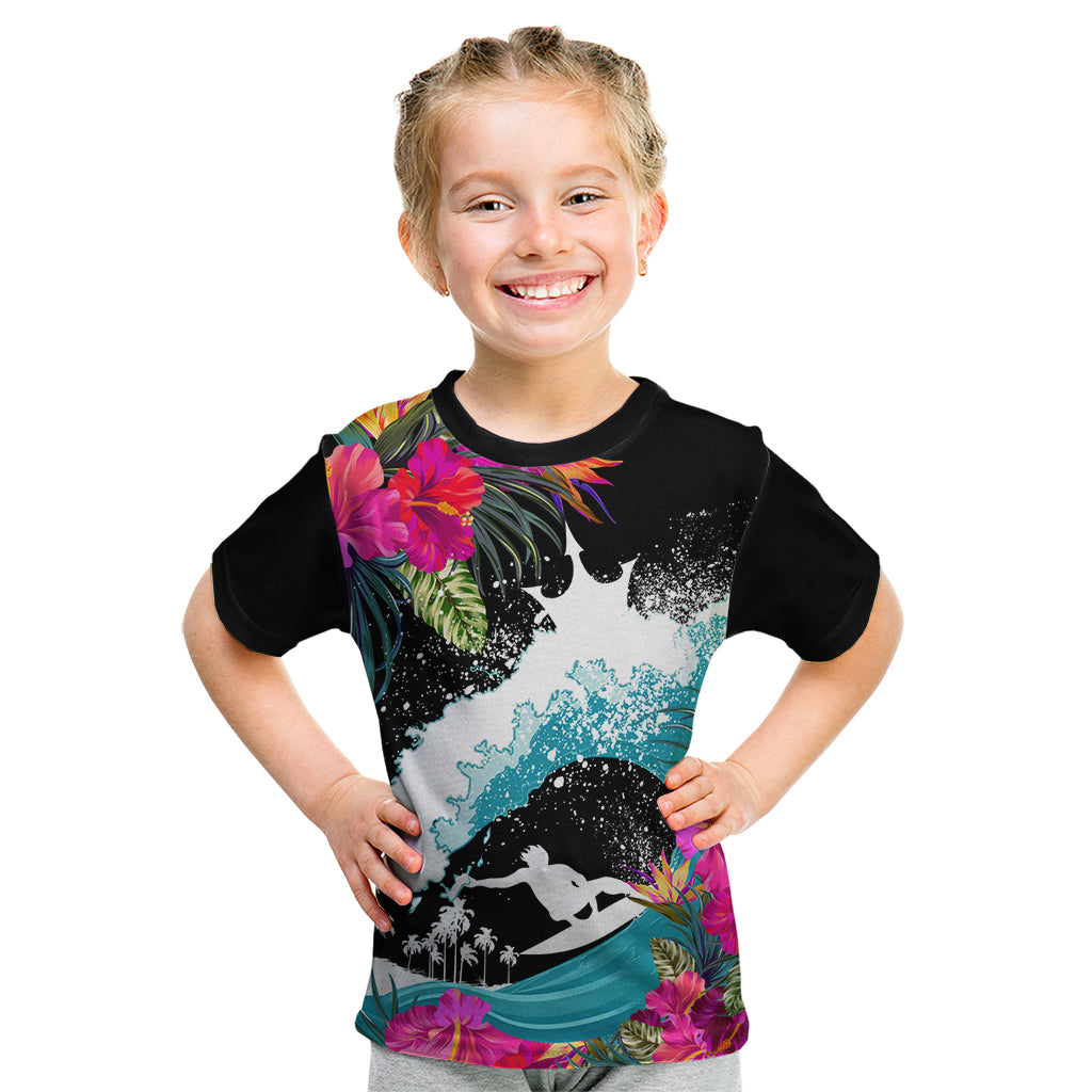 Hawaii Surfing Kid T Shirt Triple Crown Rides The Waves - Wonder Print Shop