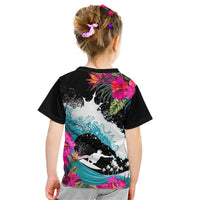 Hawaii Surfing Kid T Shirt Triple Crown Rides The Waves - Wonder Print Shop