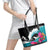 Hawaii Surfing Leather Tote Bag Triple Crown Rides The Waves - Wonder Print Shop