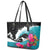 Hawaii Surfing Leather Tote Bag Triple Crown Rides The Waves - Wonder Print Shop