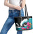 Hawaii Surfing Leather Tote Bag Triple Crown Rides The Waves - Wonder Print Shop