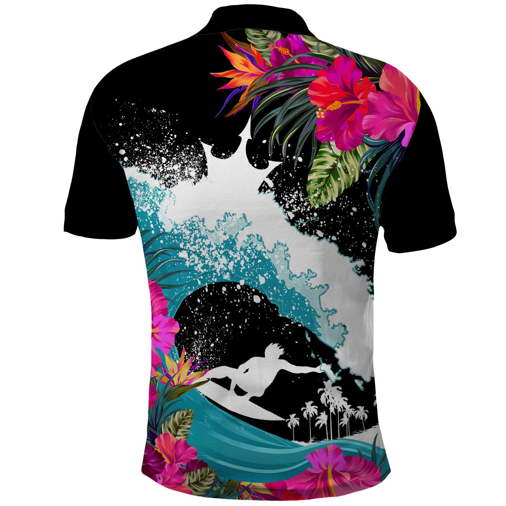 Hawaii Surfing Polo Shirt Triple Crown Rides The Waves - Wonder Print Shop