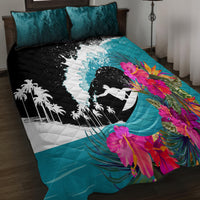 Hawaii Surfing Quilt Bed Set Triple Crown Rides The Waves - Wonder Print Shop