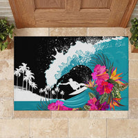 Hawaii Surfing Rubber Doormat Triple Crown Rides The Waves - Wonder Print Shop