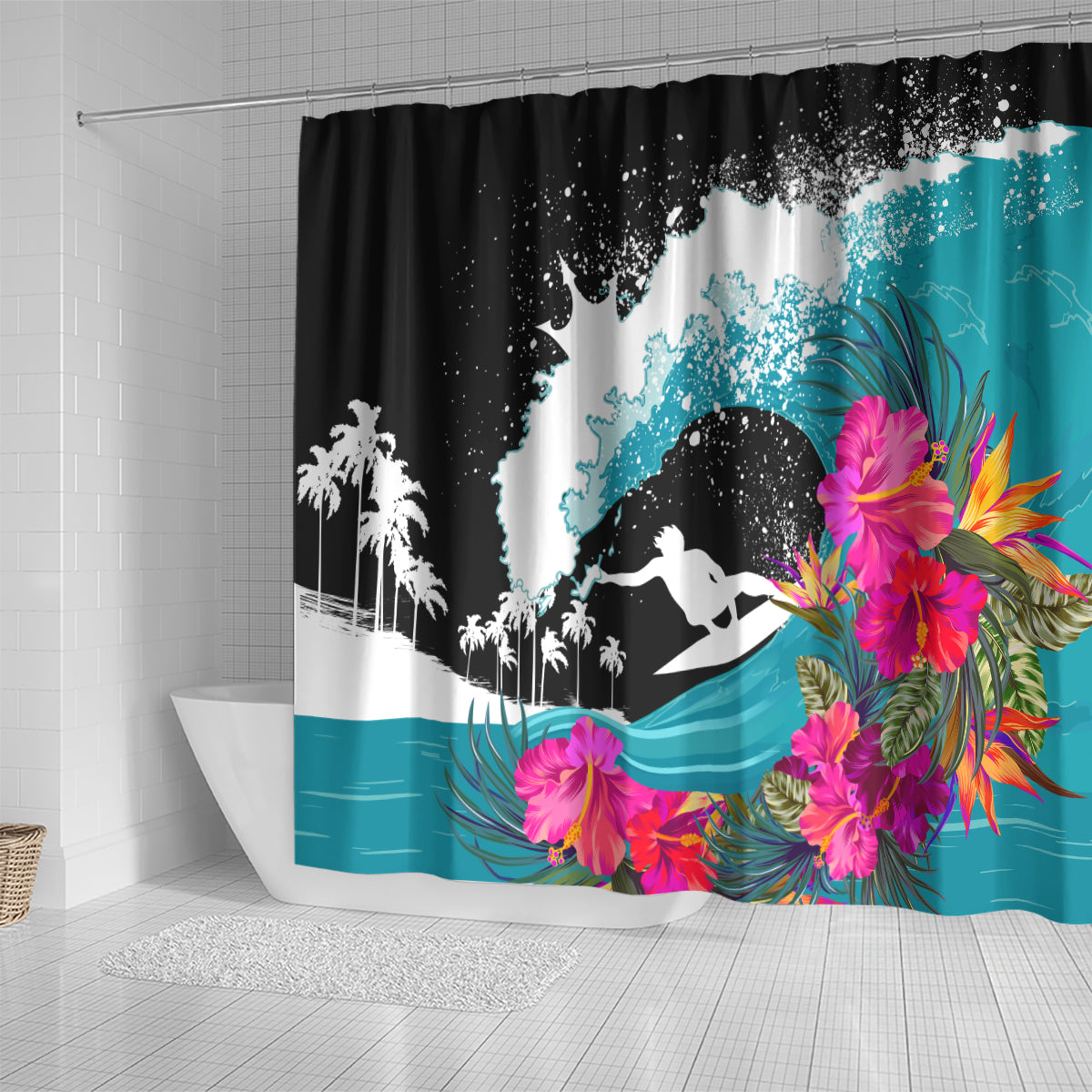 hawaii-surfing-shower-curtain-triple-crown-rides-the-waves
