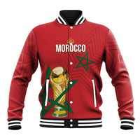 Morocco Football WC2026 Custom Baseball Jacket Atlas Lions - Conquer The World - Wonder Print Shop