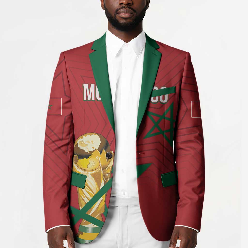Morocco Football WC2026 Custom Blazer Atlas Lions - Conquer The World - Wonder Print Shop