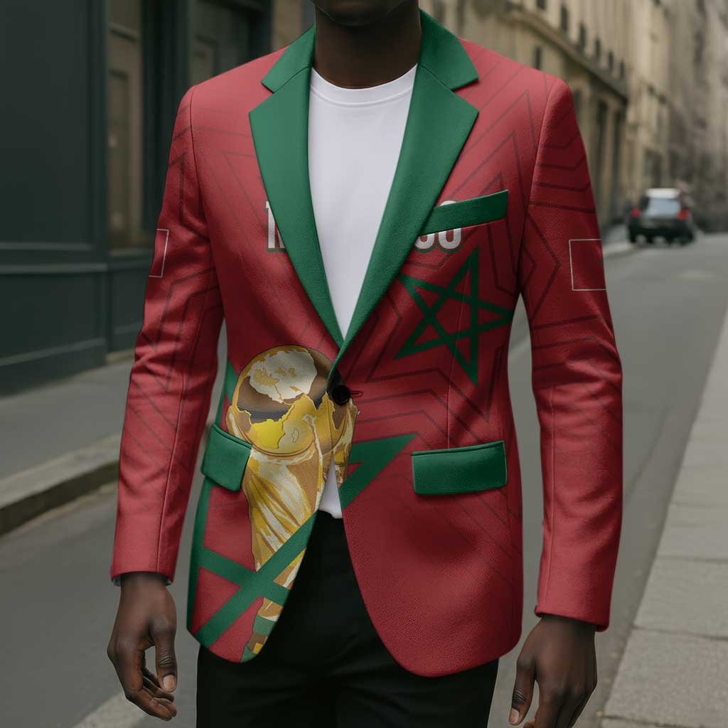 Morocco Football WC2026 Custom Blazer Atlas Lions - Conquer The World - Wonder Print Shop