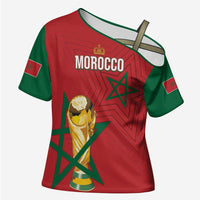 Morocco Football WC2026 Custom Cross Shoulder Shirt Atlas Lions - Conquer The World - Wonder Print Shop