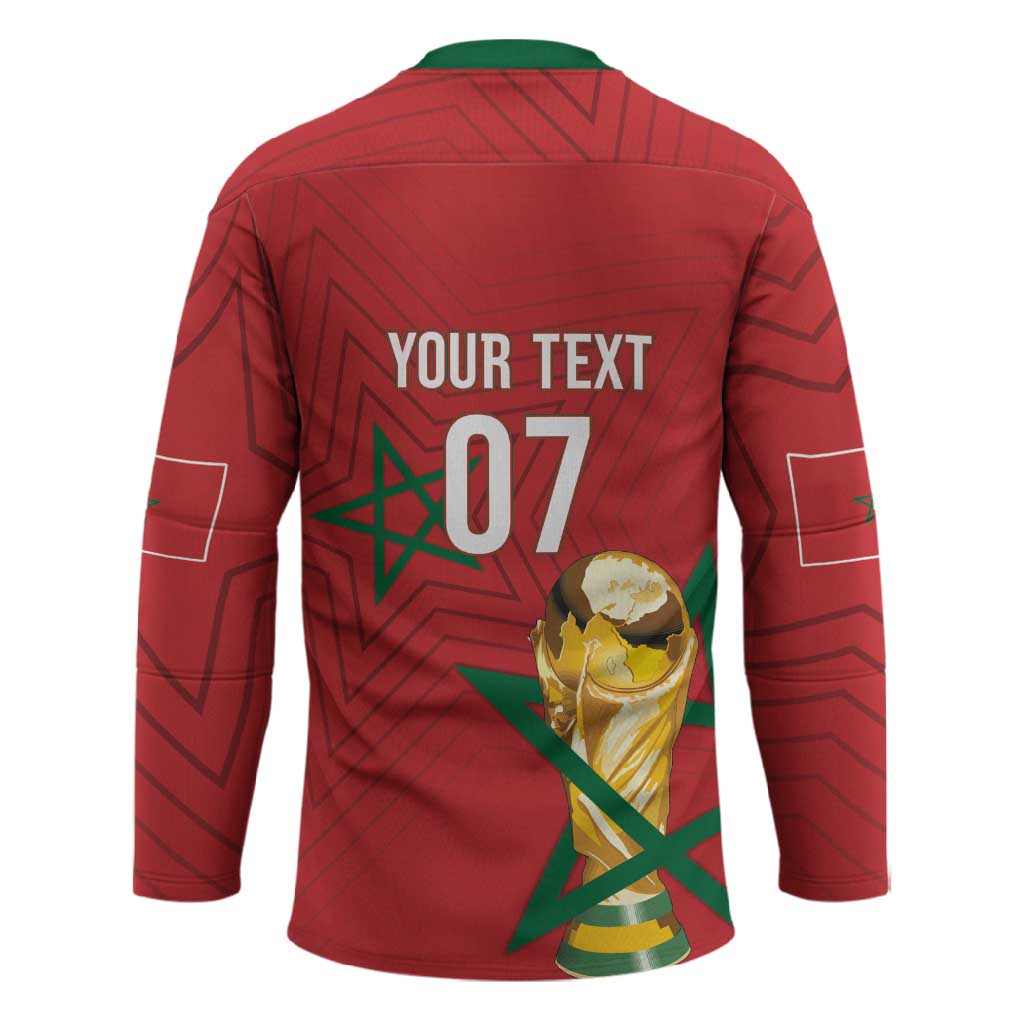 Morocco Football WC2026 Custom Hockey Jersey Atlas Lions - Conquer The World - Wonder Print Shop