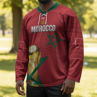 Morocco Football WC2026 Custom Hockey Jersey Atlas Lions - Conquer The World - Wonder Print Shop