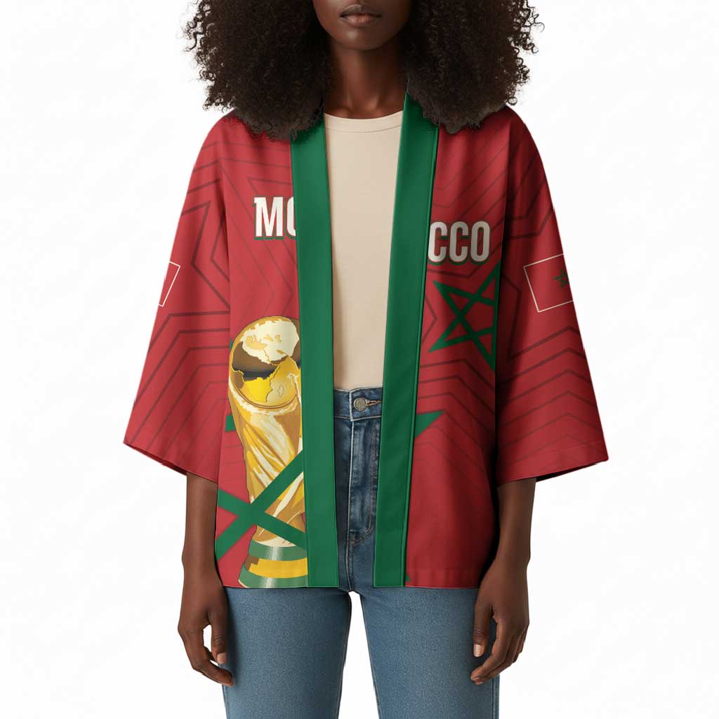 Morocco Football WC2026 Custom Kimono Atlas Lions - Conquer The World - Wonder Print Shop