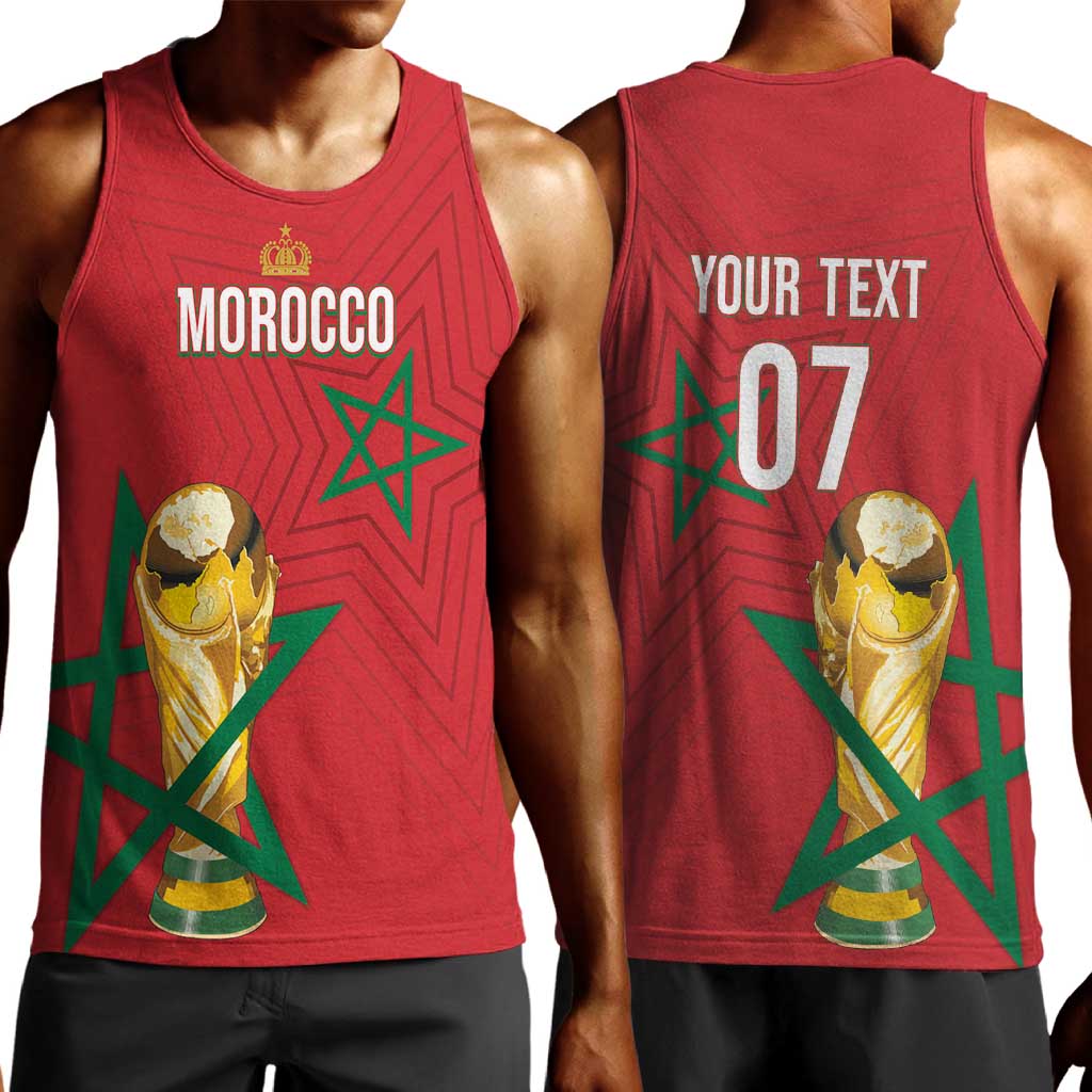 Morocco Football WC2026 Custom Men Tank Top Atlas Lions - Conquer The World - Wonder Print Shop