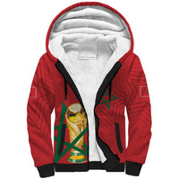 Morocco Football WC2026 Custom Sherpa Hoodie Atlas Lions - Conquer The World - Wonder Print Shop