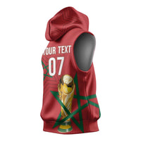 Morocco Football WC2026 Custom Sleeveless Hoodie Atlas Lions - Conquer The World - Wonder Print Shop