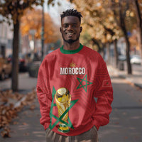 Morocco Football WC2026 Custom Sweatshirt Atlas Lions - Conquer The World - Wonder Print Shop