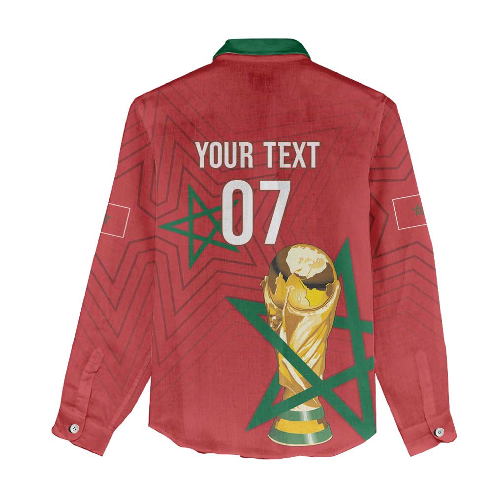 Morocco Football WC2026 Custom Women Casual Shirt Atlas Lions - Conquer The World - Wonder Print Shop