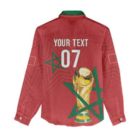 Morocco Football WC2026 Custom Women Casual Shirt Atlas Lions - Conquer The World - Wonder Print Shop