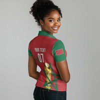 Morocco Football WC2026 Custom Women Polo Shirt Atlas Lions - Conquer The World LT7