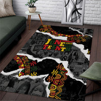 Juneteenth Freedom Day Grunge Ethnic Motif Area Rug Black History