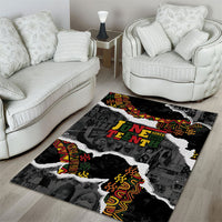 Juneteenth Freedom Day Grunge Ethnic Motif Area Rug Black History