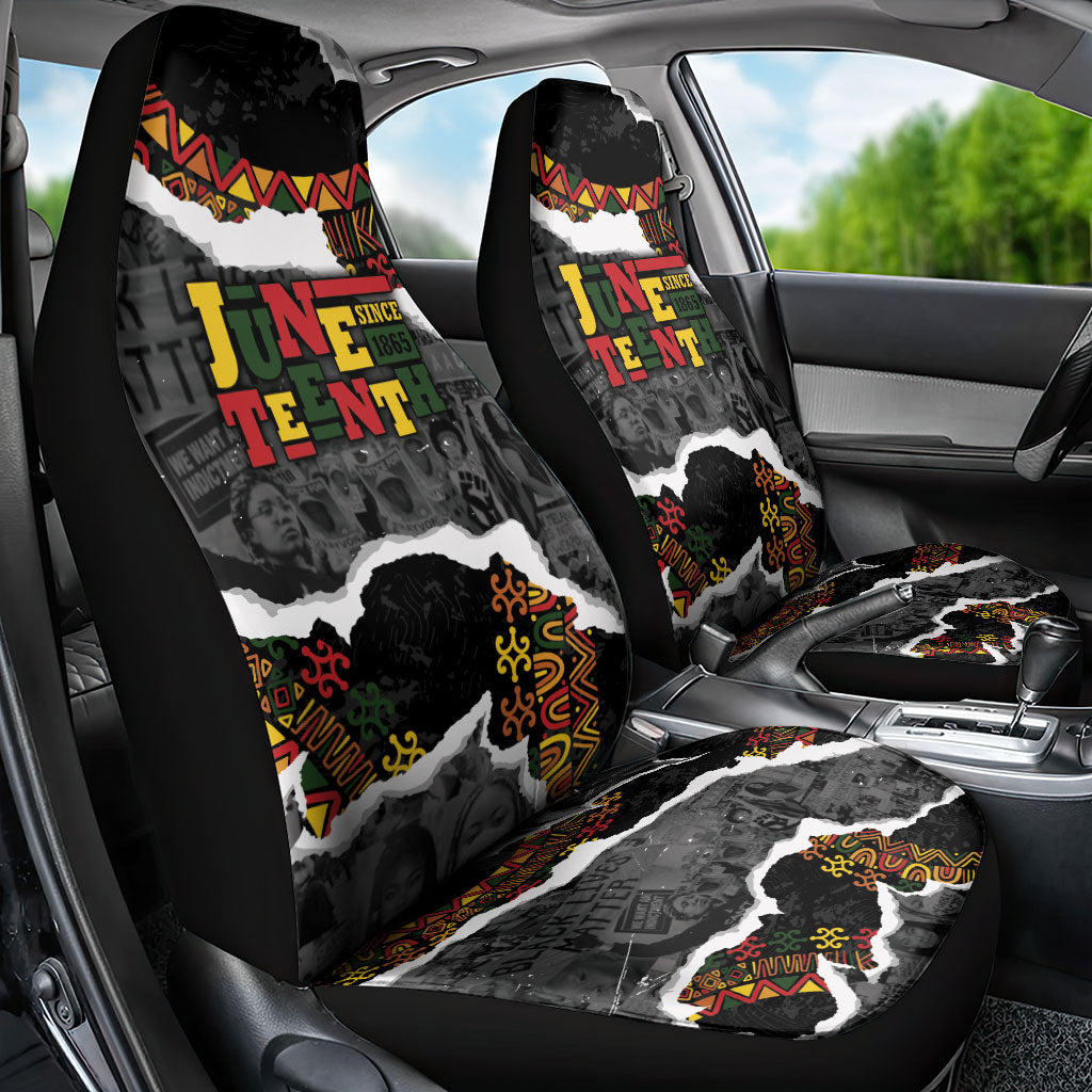 Juneteenth Freedom Day Grunge Ethnic Motif Car Seat Cover Black History