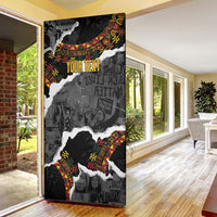 Juneteenth Freedom Day Personalized Grunge Ethnic Motif Door Cover Black History