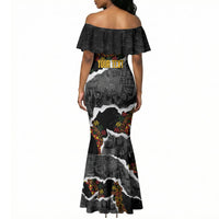 Juneteenth Freedom Day Personalized Grunge Ethnic Motif Mermaid Dress Black History