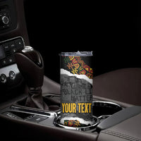 Juneteenth Freedom Day Personalized Grunge Ethnic Motif Skinny Tumbler Black History